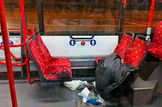 Irina (42) sa v autobuse obliala kyselinou fosforečnou, tá v autobuse rozleptala sedačky.