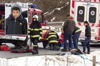 Jakub Čonka (10) bol prvý, do ktorého auto narazilo.