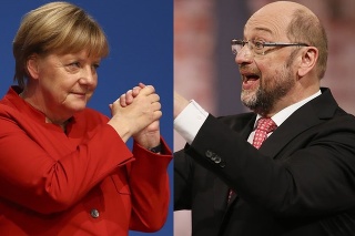 V ceste Angele Merkelovej (63) stojí líder socialistov z SPD Martin Schulz (61).