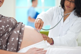 Pregnant woman gets bump checked