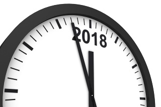 New year 2018 clock time