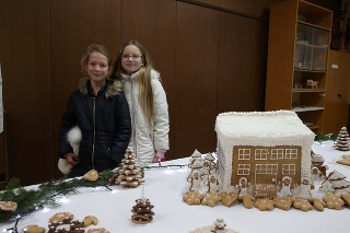 Ema (10) a Saška (vpravo, 10) boli pri výrobe základnej školy, ktorú aj navštevujú.