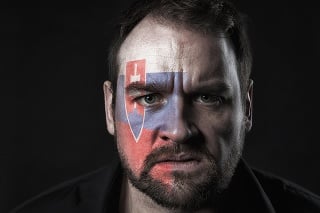 Flag of Slovakia on face