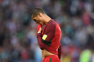 Sklamaný Cristiano Ronaldo.