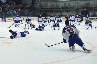 Mladí Slováci oslávili víťazstvo najskôr s fanúšikmi na ľade.