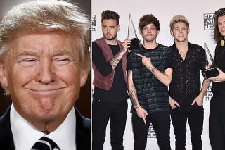 Trump nemal so spevákmi zľutovanie. Liam Payne je na fotke skupiny úplne vľavo.