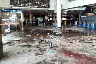 Belgické letisko Zaventem po teroristickom útoku.