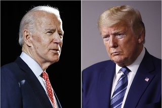 Bývalý americký viceprezident Joe Biden (vľavo) a americký prezident Donald Trump.