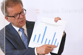 Rakúsky minister zdravotníctva Rudolf Anschober na archívnej fotke z apríla 2020