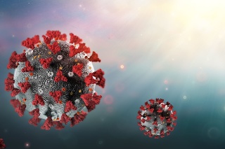 Coronavirus - Covid-19 Or SARS-CoV-2 In Liquid With High Details - Virology Concept - 3d Rendering