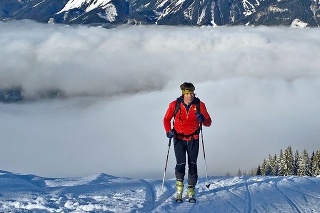 Michal Martikán na lyžiach.
