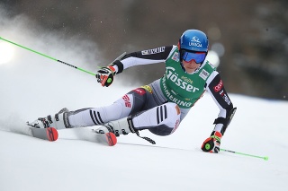 Petra Vlhová v 1. kole obrovského slalomu v Semmeringu.