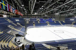 Zimný štadión Ondreja Nepelu pred MS 2019 v hokeji v Bratislave.