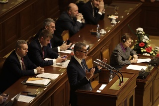 Andrej Babiš v českom parlamente.
