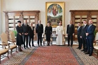 Audiencia prezidentky a jej doprovodu u pápeža.