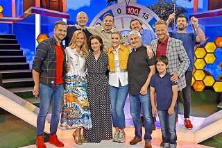 Hviezdny tím piatkovej šou Milujem Slovensko. 