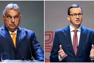 Maďarský premiér Viktor Orbán a poľský premiér Mateusz Morawiecki.