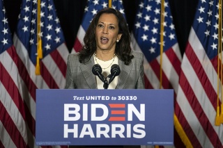 Kandidátka na viceprezidentku Kamala Harrisová.