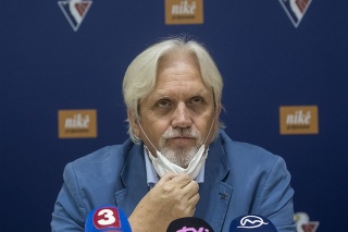 Na snímke majiteľ HC Slovan Bratislava Rudolf Hrubý počas tlačovej konferencie pred štartom sezóny 2020/21 v hokejovej Tipos extralige 24. septembra 2020 v Bratislave. 