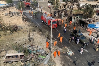 K útoku došlo v metropole Kábul a spôsobil rozsiahly požiar.