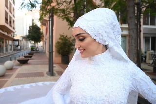 Krásna nevesta v Bejrúte netušila, čo sa stane o pár sekúnd: Tieto zábery vám zastavia tep
