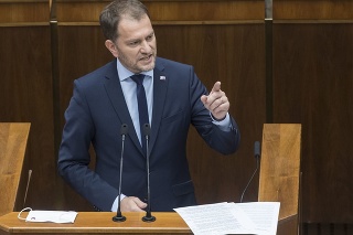 Predseda vlády SR Igor Matovič (OĽaNO) na mimoriadnej schôdzi k jeho odvolávaniu.