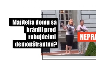 Video na slovenskom Facebooku, ktoré ukazuje manželský pár mieriaci zbraňami na demonštrantov, videli desaťtisíce ľudí.