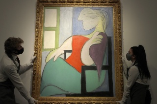 Picassova maľba Žena sediaca pri okne.