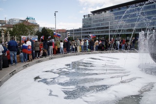 Protivládny protest v Bratislave.