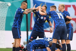 Radosť Slovákov po úvodnom strelenom góle na EURO 2020
