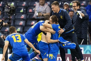 Obrovská radosť hráčov Ukrajiny z postupu.