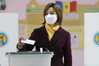 Kandidátka na prezidentku Moldavska Maia Sanduová. 