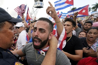 Protesty proti vláde na Kube.