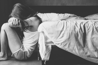 Conceptual of broken hearted, sadness, loneliness woman. Shot with black and white tone.