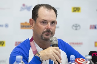 Na snímke strieborný medailista v golfe z XXXII. letných OH v Tokiu Rory Sabbatini počas tlačovej konferencie po návrate do vlasti.