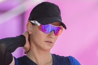Slovenská reprezentantka v športovej streľbe Danka Barteková počas kvalifikácie v skeete žien.