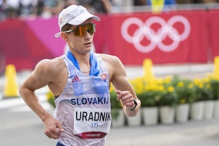 Na snímke slovenský reprezentant v chôdzi na 20 km Miroslav Úradník počas pretekov na XXXII. letných olympijských hrách 2020 v Tokiu v Sappore.