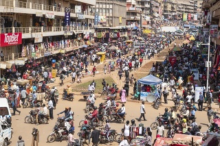 Kampala, hlavné mesto Ugandy.