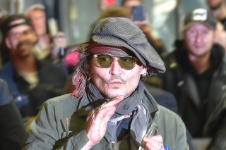 Johnny Depp v Karlových Varoch. 