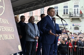 Protivládny protest v Košiciach. 