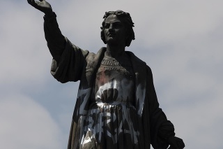 socha Krištofa Kolumba na triede Paseo de la Reforma v Mexico City.