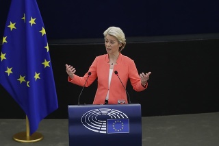 Predsedníčka Európskej komisie Ursula von der Leyenová prednáša prejav o stave únie.