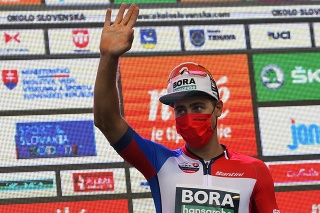 Na snímke slovenský cyklista v drese najlepšieho slovenského pretekára Peter Sagan - Bora Hansgrohe.