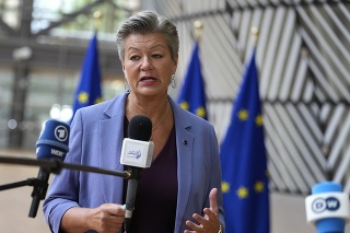 Eurokomisárka pre vnútorné záležitosti Ylva Johanssonová.