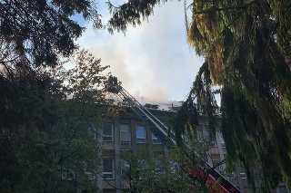 V Ružomberku horela strecha Ústrednej vojenskej nemocnice. 
