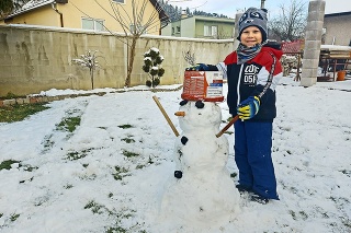 Alexko (5) pomenoval
snehuliaka po bratovi Riškovi.