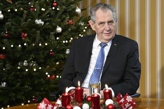 Český prezident Miloš Zeman počas vianočného príhovoru. 