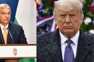 Predseda maďarskej vlády Viktor Orbán a bývalý americký prezident Donald Trump.