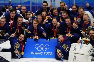 Dvojnásobný premožiteľ Slovenska oslavuje olympijské zlato. 