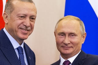 Turecký prezident Recep Tayyip Erdogan s ruským prezidentom Vladimirom Putinom